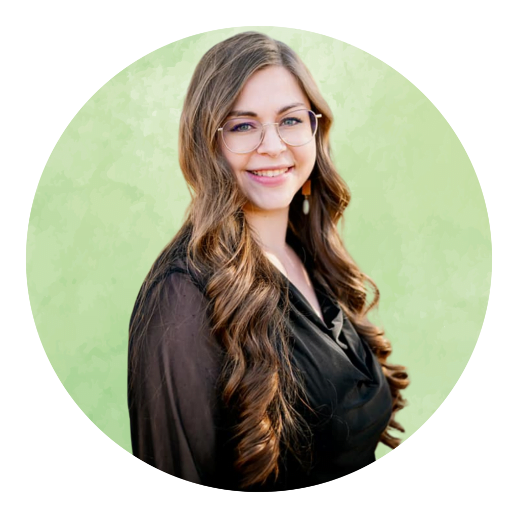 circle headshot light green